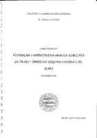 Formalna i harmonijska analiza Koncerta za trubu i orkestar Josepha Haydna u Es-duru