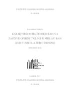 Karakterizacija ženskih likova trilogije Ivana pl. Zajca "Mislav", "Ban Leget" i "Nikola Šubić Zrinski"