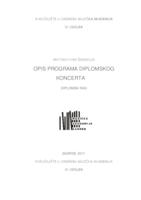 Opis programa diplomskog koncerta