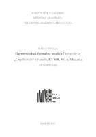 Harmonijska i formalna analiza Fantazije za "Orgelwalze" u f-molu, KV 608, W. A. Mozarta