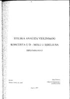 Stilska analiza violinskog koncerta u d-molu J. Sibeliusa