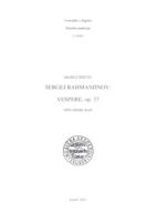 Sergej Rahmanjinov: Vespere, op. 37