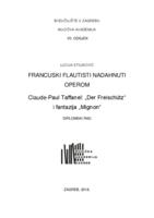 Francuski flautisti nadahnuti operom Claude-Paul Taffanel: Fantazija "Der Freischutz" i fantazija "Mignon"