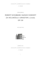 Robert Schumann i njegov koncert za violončelo i orkestar u a-molu op. 129