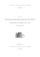 Instruktivna analiza Beethovenove sonate u E-duru, op.109