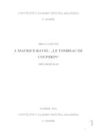 Maurice Ravel: "Le tombeau de Couperin"