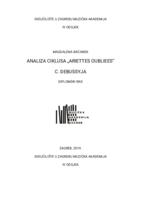 Analiza ciklusa "Ariettes oubliees" C. Debussyja