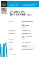 Živa Skrbiš, flauta : drugi dio diplomskog ispita - program