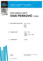 Ivan Perković, truba : drugi dio diplomskog ispita - program