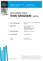 Ivan Graziani, violina : drugi dio diplomskog ispita - program