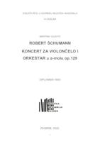 Robert Schumann: Koncert za violončelo i orkestar u a-molu, op. 129