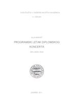 Programska knjižica diplomskog koncerta