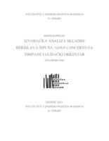 Izvođačka analiza skladbe Berislava Šipuša: Goan Concerto za timpane i gudački orkestar