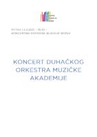 Koncert Duhačkog orkestra Muzičke akademije (5. 3. 2021.) - programska knjižica