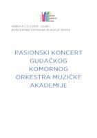 Pasionski koncert Gudačkog komornog orkestra Muzičke akademije (13. 3. 2021.) - programska knjižica
