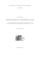 Karakterizacija tenorskih uloga u operama Gaetana Donizettija