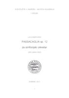 Passacaglia op.12 za orkestar