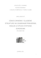 Odnos dramske i glazbene strukture na odabranim primjerima analize iz opusa Stephena Sondheima