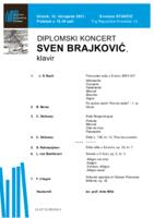 Sven Brajković, klavir : diplomski ispit - program