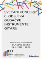 Svečani koncert 6. odsjeka za gudačke instrumente i gitaru (24. 1. 2022.) - programska knjižica