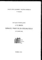 J. S. Bach: Sonate i partite za violinu solo