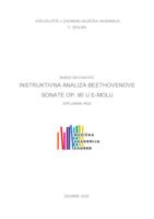 Instruktivna analiza Beethovenove sonate op. 90 u e-molu