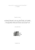 Konstrukcija klasične gitare i njezina karakteristična akustička svojstva