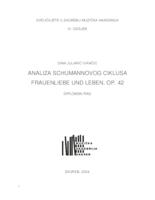 Analiza Schumannovog ciklusa "Frauenliebe und Leben", op. 42