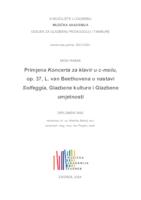 Primjena Koncerta za klavir u c-molu, op. 37, L. van Beethovena u nastavi Solfeggia, Glazbene kulture i Glazbene umjetnosti