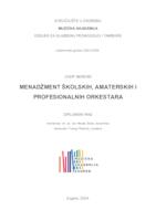 Menadžment školskih, amaterskih i profesionalnih orkestara