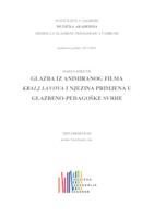 Glazba iz animiranog filma "Kralj lavova" i njezina primjena u glazbeno-pedagoške svrhe