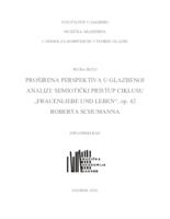 Proširena perspektiva u glazbenoj analizi: semiotički pristup ciklusu "Frauenliebe und Leben", op. 42 Roberta Schumanna