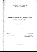 Komparativna analiza Priče o vojniku Igora Stravinskog