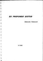 Ex profundo exitus - partitura