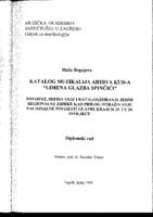 Katalog muzikalija arhiva KUD-a "Limena glazba Spinčići"