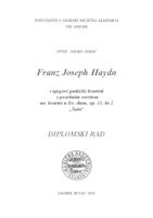 Franz Joseph Haydn i njegovi gudački kvarteti s posebnim osvrtom na kvartet u Es-duru, op. 33, br. 2 "Šala"