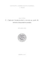 P. I. Čajkovski: Sonata za klvir u cis-molu op. posth. 80: tehničko-interpretativna analiza