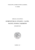 Kompozitori 20. stoljeća - Ravel, Jolivet, Dubois, Takemitsu