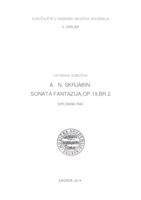 A. N. Skrjabin: Sonata fantazija, op. 19, br. 2