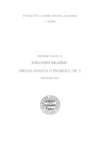 Johannes Brahms: Druga sonata u fis-molu, op. 2