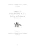 Analiza Sonate op. 31. br.1 Ludwiga van Beethovena