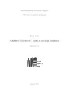 prikaz prve stranice dokumenta Adalbert Marković - djela u ozračju tambure