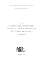 prikaz prve stranice dokumenta Glazbena djelatnost Zlatka Balokovića kroz prizmu njegove ostavštine u Arhivu HAZU