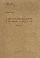 prikaz prve stranice dokumenta Baletno stvaralaštvo Krešimira Baranovića