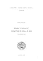 prikaz prve stranice dokumenta Franz Schubert: Sonata u c-molu, D. 958