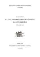 prikaz prve stranice dokumenta Razvoj jazz orkestra i aranžiranja za jazz orkestar