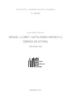 prikaz prve stranice dokumenta M. Llobet: Katalonski napjevi u obradi za gitaru