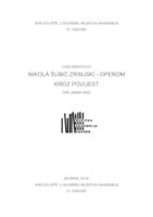 prikaz prve stranice dokumenta Nikola Šubić Zrinski - operom kroz povijest