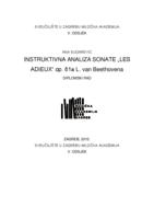 prikaz prve stranice dokumenta Instruktivna analiza Sonate "Les adieux" op.81a L. van Beethovena