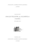 prikaz prve stranice dokumenta Analiza Requiema op. 48 Gabriela Fauréa